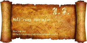 Nánay Hermia névjegykártya
